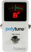 TC Electronic PolyTune 3 Polyphonic LED Guitar Tuner Pedal with Buffer